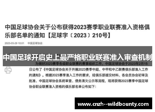 中国足球开启史上最严格职业联赛准入审查机制 中国足球开启史上最严格职业联赛准入审查机制