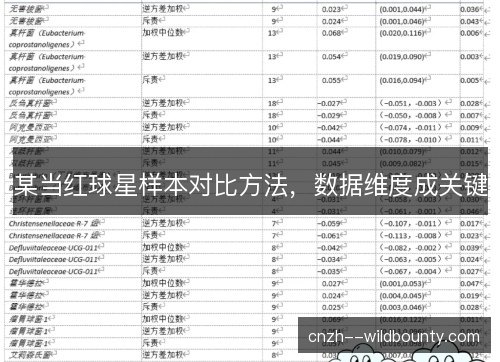 某当红球星样本对比方法，数据维度成关键